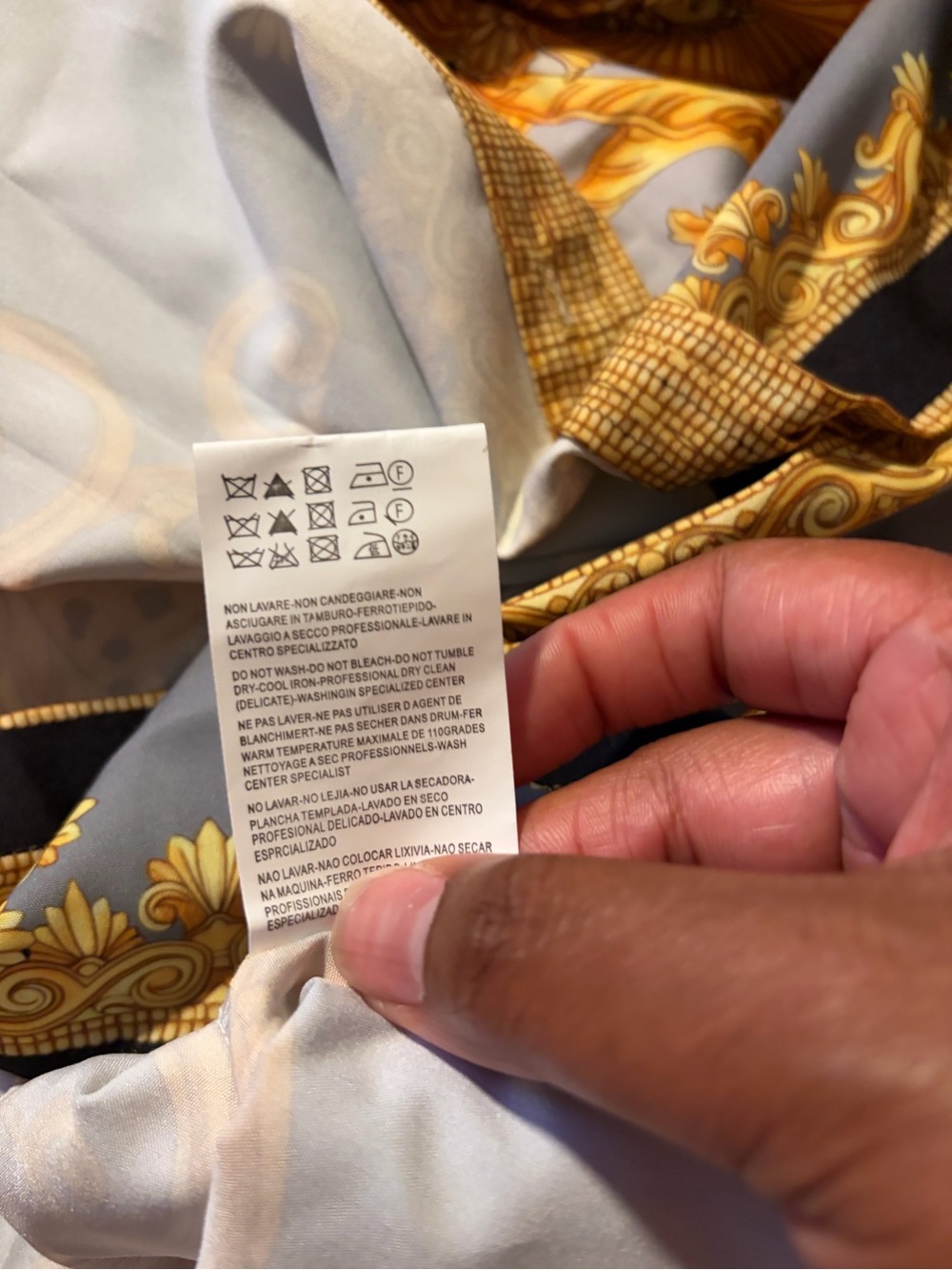 Satin-Look Baroque Print Blouse - Picture 4 of 7